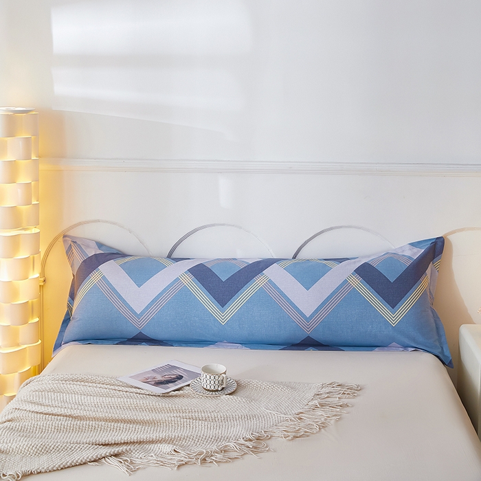 91家纺网 家纺一手货源 找家纺 三盛源 2025新款双人枕套1.21.5一体加长夫妻情侣1.8拆洗枕头套长款枕芯套 几何空间