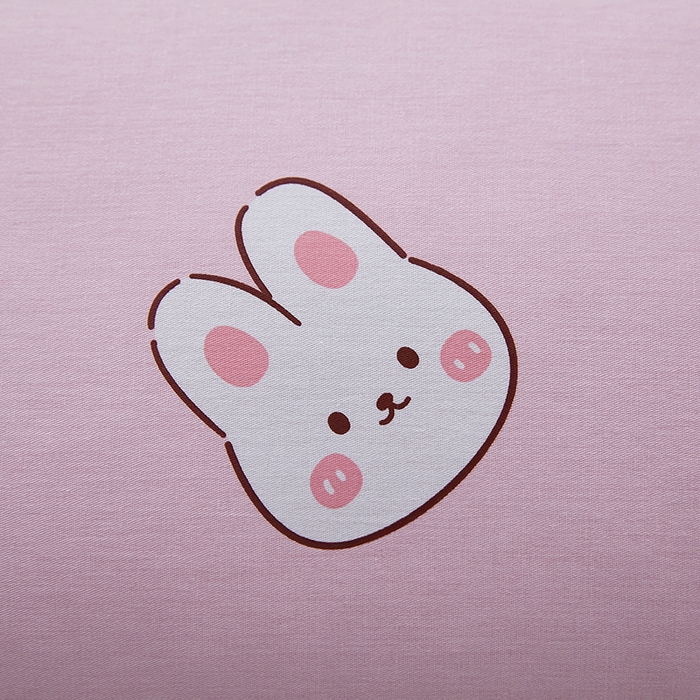 91家纺网 家纺一手货源 找家纺 三盛源 2025新款双人枕套1.21.5一体加长夫妻情侣1.8拆洗枕头套长款枕芯套 草莓兔