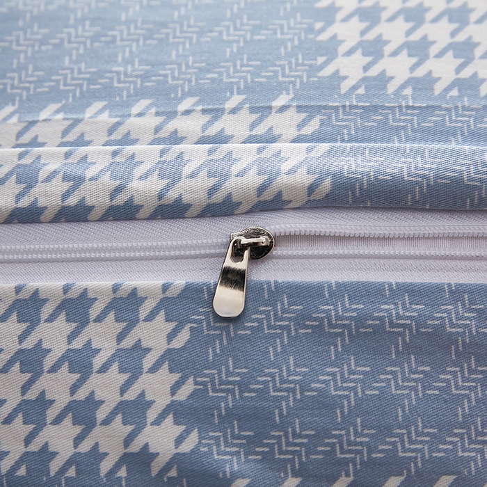 91家纺网 家纺一手货源 找家纺 三盛源 2025新款双人枕套1.21.5一体加长夫妻情侣1.8拆洗枕头套长款枕芯套 千鸟系