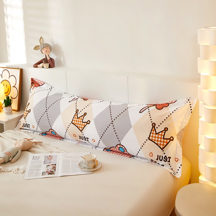 三盛源 2025新款双人枕套1.21.5一体加长夫妻情侣1.8拆洗枕头套长款枕芯套 糖果熊