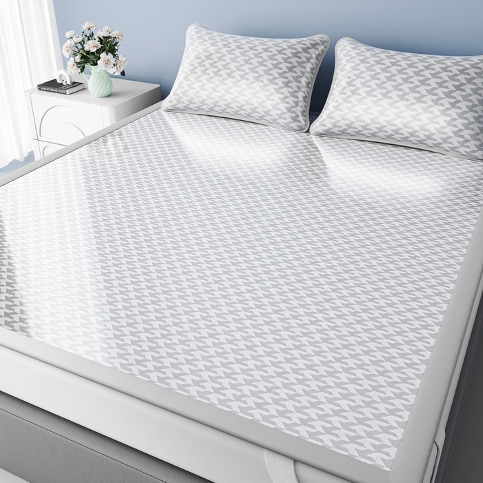 91家纺网 家纺一手货源 找家纺 （总）爱思凯家纺 2025新款凉感丝高密元森冰丝席凉席席子【床席款】