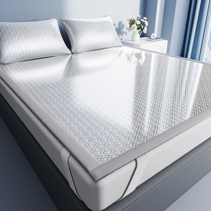 91家纺网 家纺一手货源 找家纺 （总）爱思凯家纺 2025新款凉感丝高密元森冰丝席凉席席子【床席款】