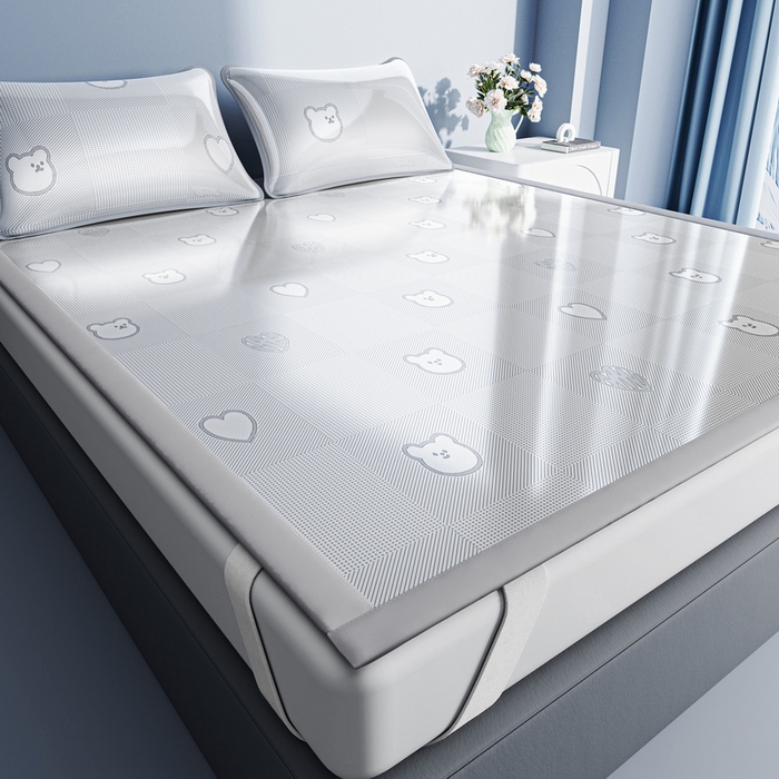 91家纺网 家纺一手货源 找家纺 （总）爱思凯家纺 2025新款凉感丝高密元森冰丝席凉席席子【床席款】