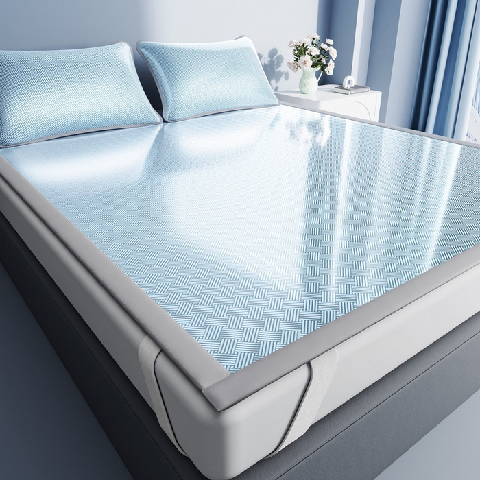 91家纺网 家纺一手货源 找家纺 （总）爱思凯家纺 2025新款凉感丝高密元森冰丝席凉席席子【床席款】