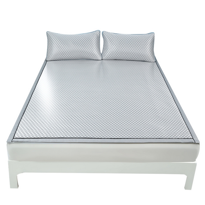 91家纺网 家纺一手货源 找家纺 （总）爱思凯家纺 2025新款凉感丝高密元森冰丝席凉席席子【床席款】