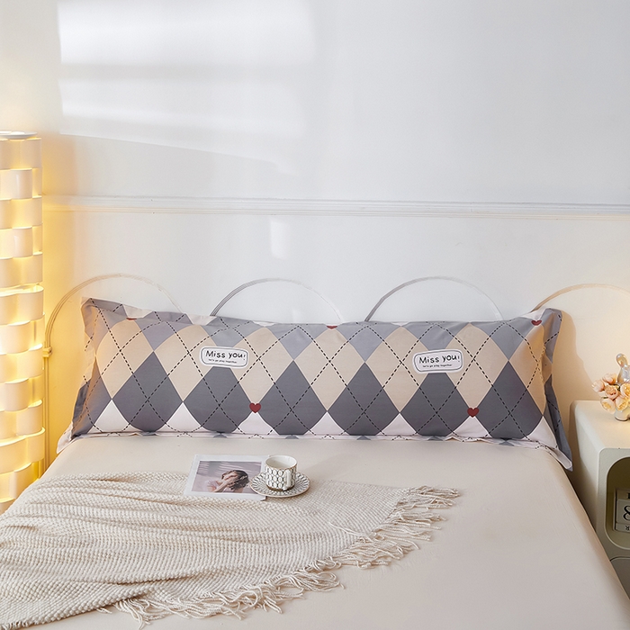 91家纺网 家纺一手货源 找家纺 三盛源 2025新款双人枕套1.21.5一体加长夫妻情侣1.8拆洗枕头套长款枕芯套 文景