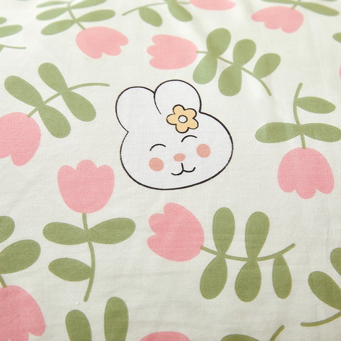 91家纺网 家纺一手货源 找家纺 三盛源 2025新款双人枕套1.21.5一体加长夫妻情侣1.8拆洗枕头套长款枕芯套 仙仙兔 粉