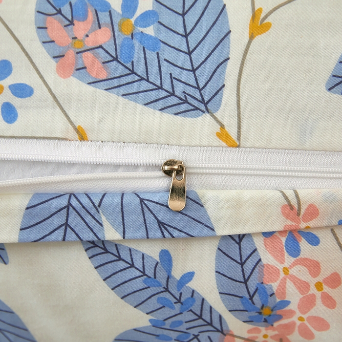 91家纺网 家纺一手货源 找家纺 三盛源 2025新款双人枕套1.21.5一体加长夫妻情侣1.8拆洗枕头套长款枕芯套 叶蓓 蓝