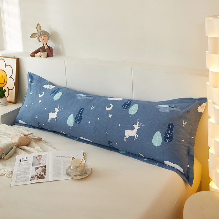 三盛源 2025新款双人枕套1.21.5一体加长夫妻情侣1.8拆洗枕头套长款枕芯套 夜晚的森林