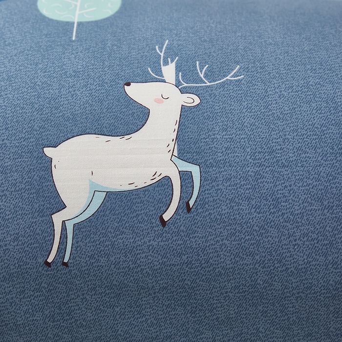 91家纺网 家纺一手货源 找家纺 三盛源 2025新款双人枕套1.21.5一体加长夫妻情侣1.8拆洗枕头套长款枕芯套 夜晚的森林