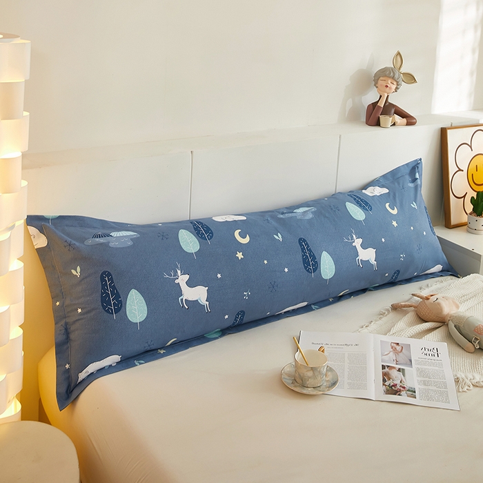 91家纺网 家纺一手货源 找家纺 三盛源 2025新款双人枕套1.21.5一体加长夫妻情侣1.8拆洗枕头套长款枕芯套 夜晚的森林