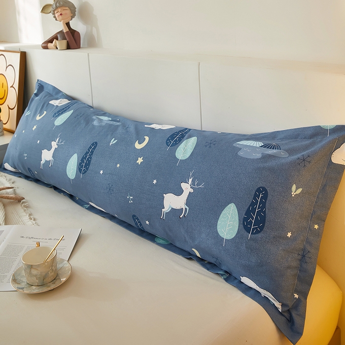 91家纺网 家纺一手货源 找家纺 三盛源 2025新款双人枕套1.21.5一体加长夫妻情侣1.8拆洗枕头套长款枕芯套 夜晚的森林