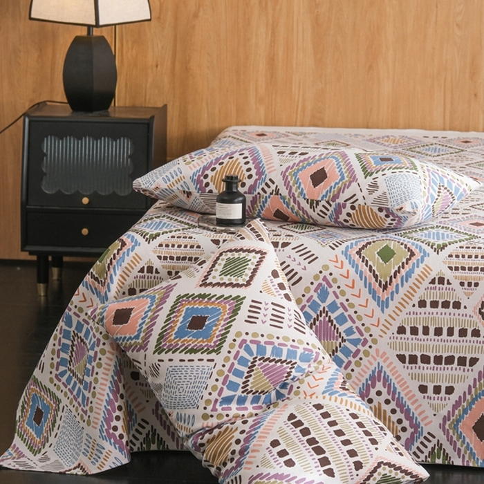 91家纺网 家纺一手货源 找家纺 （总）慕绸家纺（原萌宝老粗布厂家） 2025新款老粗布老帆布空调软凉席原棉粗纱系列床单三件套