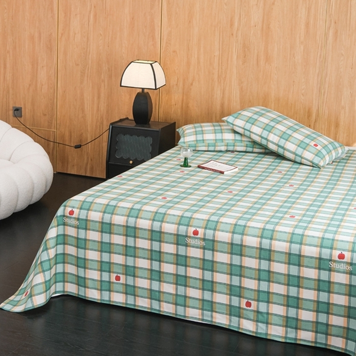 91家纺网 家纺一手货源 找家纺 慕绸家纺（原萌宝老粗布厂家） 2025新款老粗布老帆布空调软凉席原棉粗纱系列床单三件套 富士格