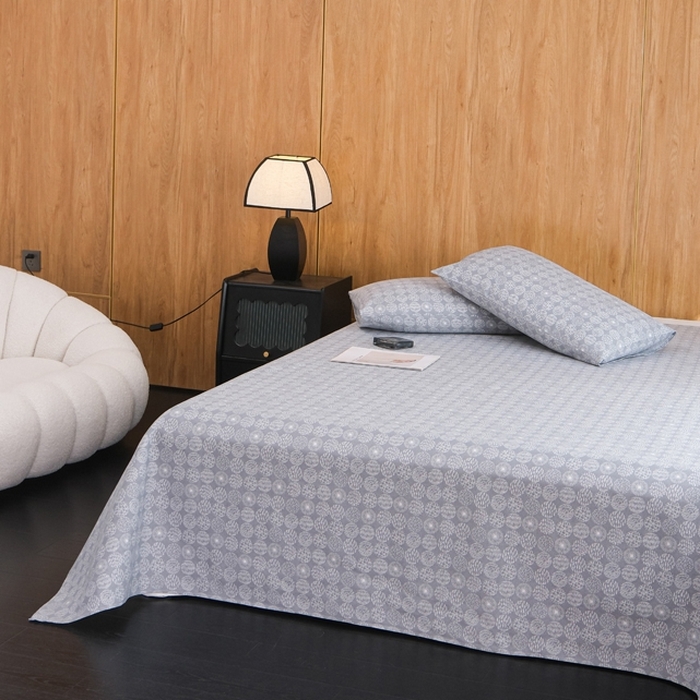 91家纺网 家纺一手货源 找家纺 慕绸家纺（原萌宝老粗布厂家） 2025新款老粗布老帆布空调软凉席原棉粗纱系列床单三件套 年轮