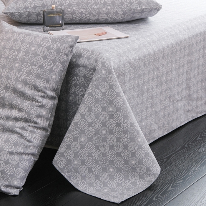 91家纺网 家纺一手货源 找家纺 慕绸家纺（原萌宝老粗布厂家） 2025新款老粗布老帆布空调软凉席原棉粗纱系列床单三件套 年轮