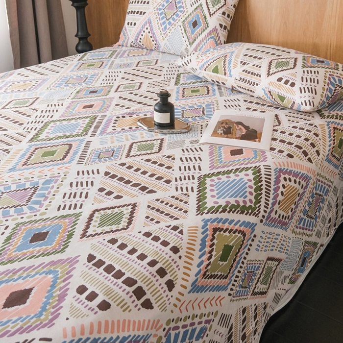 91家纺网 家纺一手货源 找家纺 慕绸家纺（原萌宝老粗布厂家） 2025新款老粗布老帆布空调软凉席原棉粗纱系列床单三件套 古巴伦