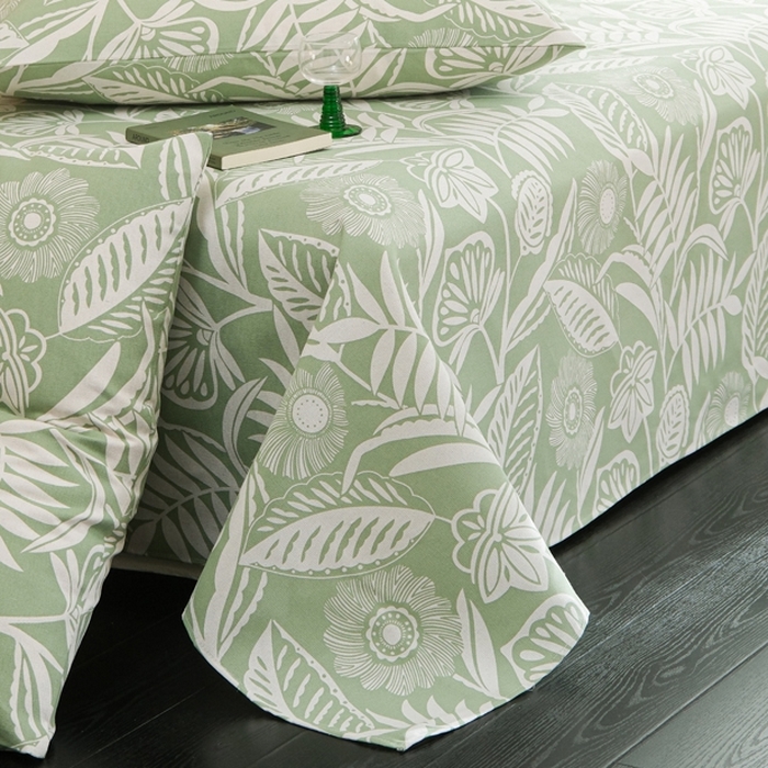 91家纺网 家纺一手货源 找家纺 慕绸家纺（原萌宝老粗布厂家） 2025新款老粗布老帆布空调软凉席原棉粗纱系列床单三件套 叶相思