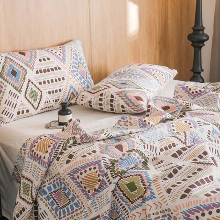 91家纺网 家纺一手货源 找家纺 （总）慕绸家纺（原萌宝老粗布厂家） 2025新款老粗布老帆布空调软凉席原棉粗纱系列床单三件套