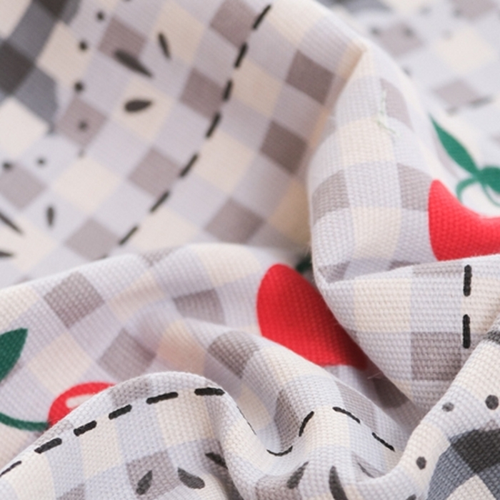 91家纺网 家纺一手货源 找家纺 慕绸家纺（原萌宝老粗布厂家） 2025新款老粗布老帆布空调软凉席原棉粗纱系列床单三件套 樱桃格