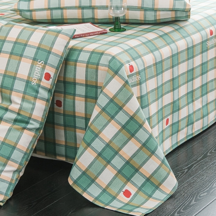 91家纺网 家纺一手货源 找家纺 慕绸家纺（原萌宝老粗布厂家） 2025新款老粗布老帆布空调软凉席原棉粗纱系列床单三件套 富士格