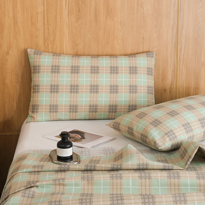 91家纺网 家纺一手货源 找家纺 慕绸家纺（原萌宝老粗布厂家） 2025新款老粗布老帆布空调软凉席原棉粗纱系列床单三件套 梦想格