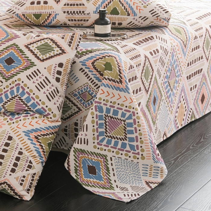 91家纺网 家纺一手货源 找家纺 慕绸家纺（原萌宝老粗布厂家） 2025新款老粗布老帆布空调软凉席原棉粗纱系列床单三件套 古巴伦