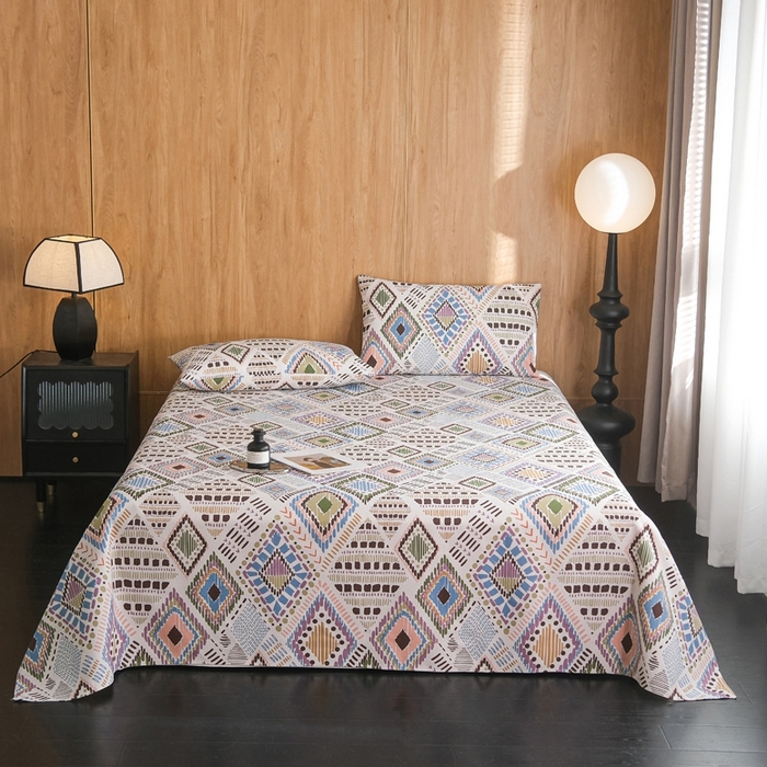 91家纺网 家纺一手货源 找家纺 （总）慕绸家纺（原萌宝老粗布厂家） 2025新款老粗布老帆布空调软凉席原棉粗纱系列床单三件套