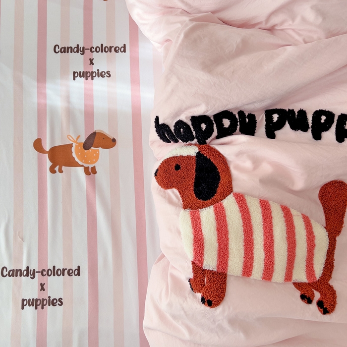 91家纺网 家纺一手货源 找家纺 梧桐家居 2025新款水洗云朵棉毛巾绣印花加绣花系列四件套 卡其诺