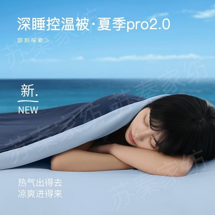 91家纺网 家纺一手货源 找家纺 （总）苏秦家纺 2025新款深睡控温被夏季pro 2.0 双面凉感夏被 凉感夏被子