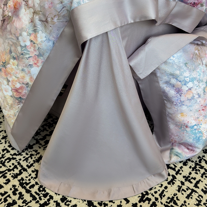 91家纺网 家纺一手货源 找家纺 东方名伶 2025新款莱赛尔兰精天丝棉数码印花宽边四件套 漫漫花开-紫