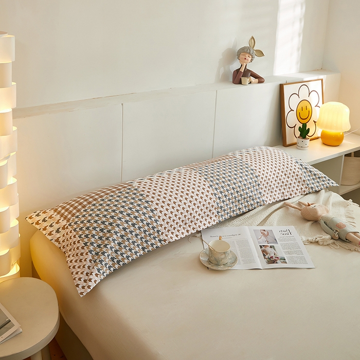 91家纺网 家纺一手货源 找家纺 三盛源 2025新款全棉印花双人长枕套 畅之悦享