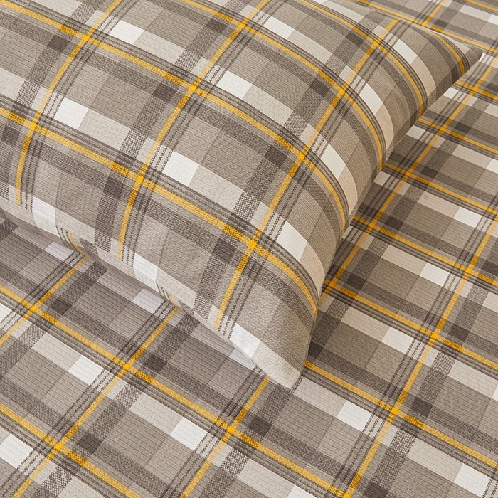 91家纺网 家纺一手货源 找家纺 居眠 2025新款全棉纯棉老粗布凉席席子印花单品床单单床单 海潮格 咖