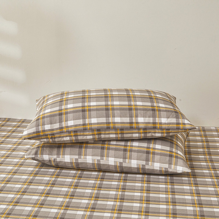 91家纺网 家纺一手货源 找家纺 居眠 2025新款全棉纯棉老粗布凉席席子印花单品床单单床单 海潮格 咖