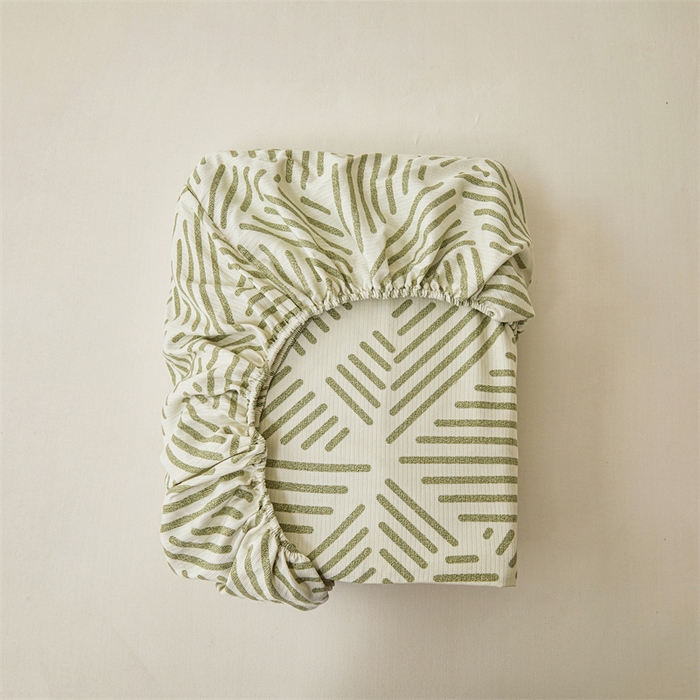 91家纺网 家纺一手货源 找家纺 居眠 2025新款全棉纯棉老粗布凉席席子印花单品床笠单床笠 时尚拼接 奶白