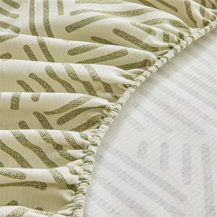 91家纺网 家纺一手货源 找家纺 居眠 2025新款全棉纯棉老粗布凉席席子印花单品床笠单床笠 时尚拼接 奶白