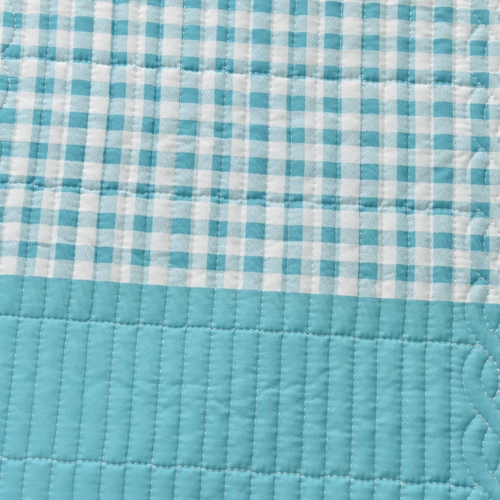 91家纺网 家纺一手货源 找家纺 鹿辉家居（原吉欧力） 2025新款无印风数码床盖三件套 无印风-湖绿