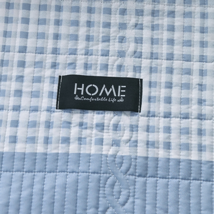 91家纺网 家纺一手货源 找家纺 鹿辉家居（原吉欧力） 2025新款无印风数码床盖三件套 无印风-蓝