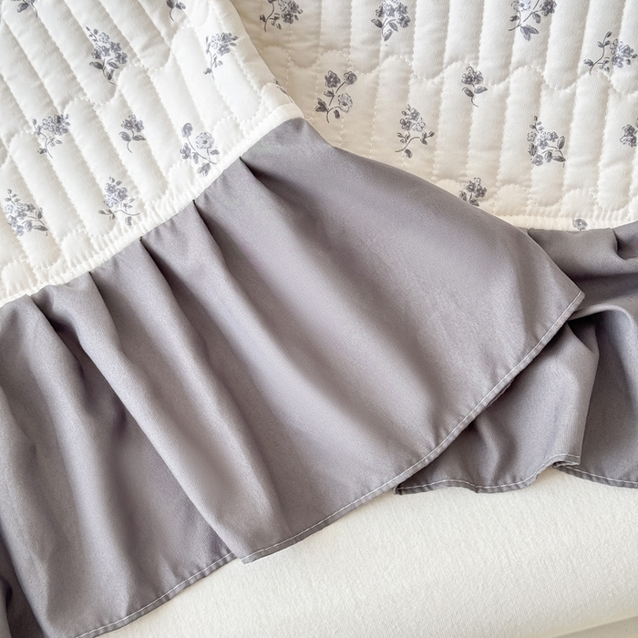 91家纺网 家纺一手货源 找家纺 鹿辉家居（原吉欧力） 2025新款双层纱韩版床盖四件套 半亩花田