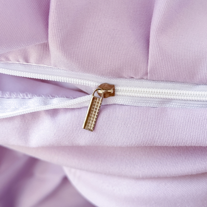 91家纺网 家纺一手货源 找家纺 鹿辉家居（原吉欧力） 2025新款双层纱韩版床盖四件套 紫色花香