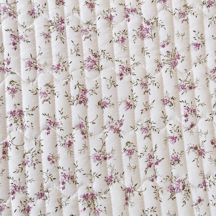 91家纺网 家纺一手货源 找家纺 鹿辉家居（原吉欧力） 2025新款双层纱韩版床盖四件套 紫色花香