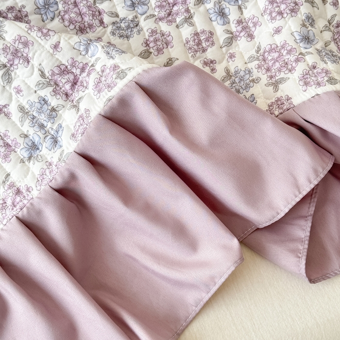 91家纺网 家纺一手货源 找家纺 鹿辉家居（原吉欧力） 2025新款双层纱韩版床盖四件套 紫郁