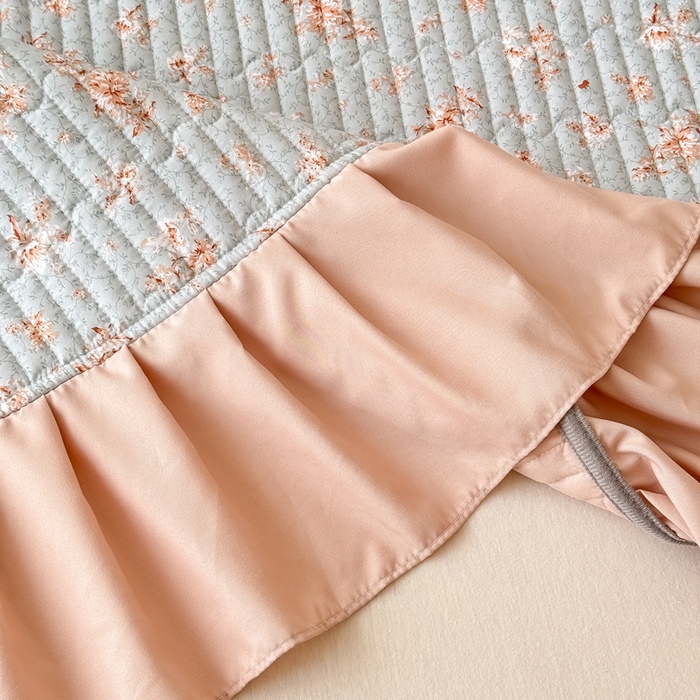 91家纺网 家纺一手货源 找家纺 鹿辉家居（原吉欧力） 2025新款双层纱韩版床盖四件套 枝蔓