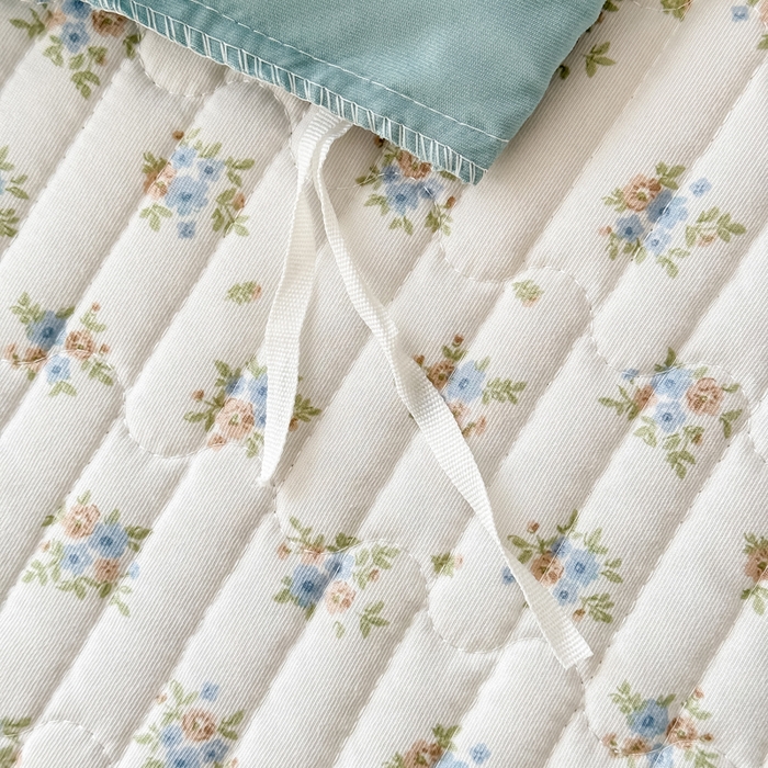 91家纺网 家纺一手货源 找家纺 鹿辉家居（原吉欧力） 2025新款双层纱韩版床盖四件套 情书