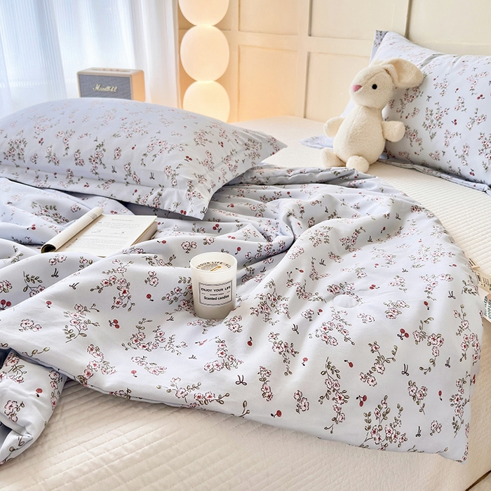 91家纺网 家纺一手货源 找家纺 （总）乐居家纺 2025新款A类针织亲肤印花夏凉被空调被被子被芯