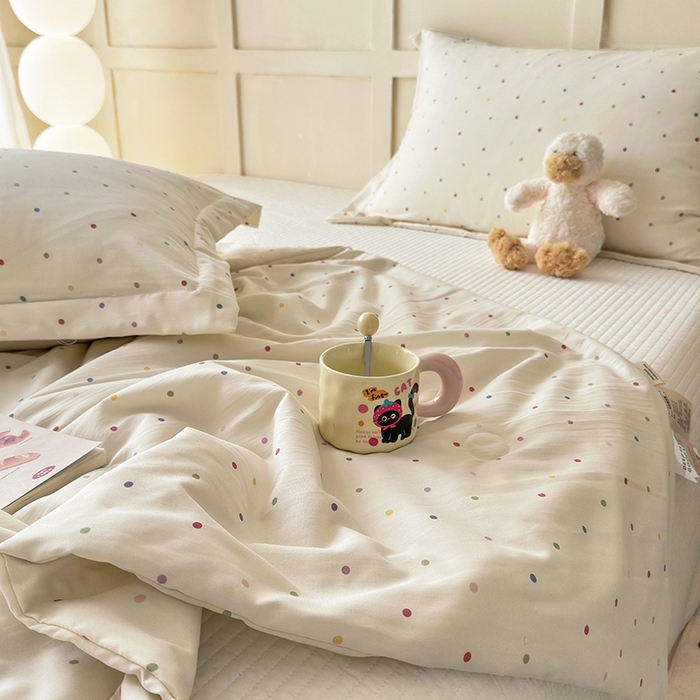 91家纺网 家纺一手货源 找家纺 （总）乐居家纺 2025新款A类针织亲肤印花夏凉被空调被被子被芯