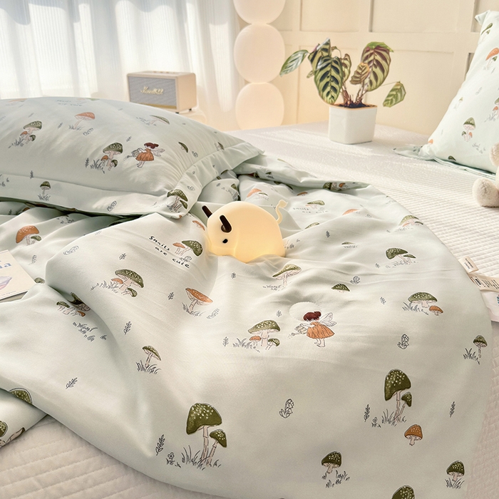 91家纺网 家纺一手货源 找家纺 （总）乐居家纺 2025新款A类针织亲肤印花夏凉被空调被被子被芯