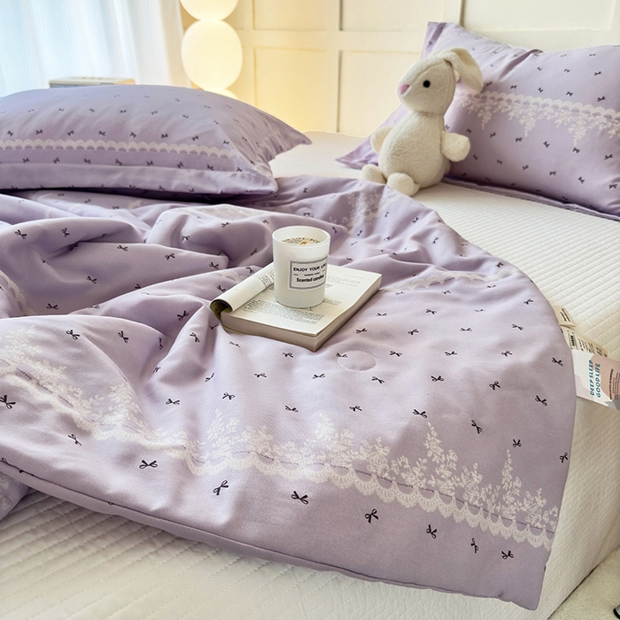 91家纺网 家纺一手货源 找家纺 （总）乐居家纺 2025新款A类针织亲肤印花夏凉被空调被被子被芯