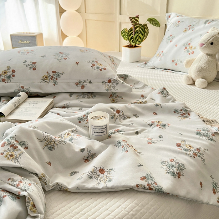 91家纺网 家纺一手货源 找家纺 （总）乐居家纺 2025新款A类针织亲肤印花夏凉被空调被被子被芯