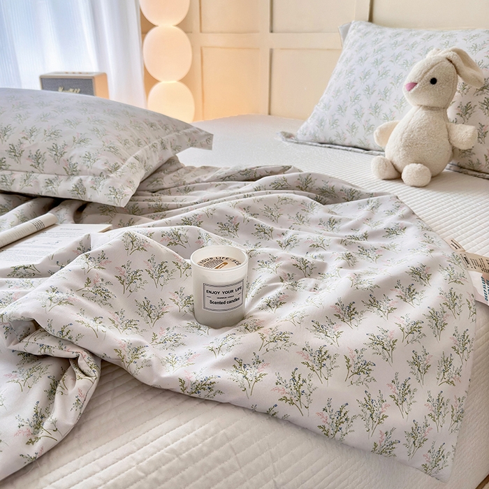 乐居家纺 2025新款A类针织亲肤印花夏凉被空调被被子被芯 森思